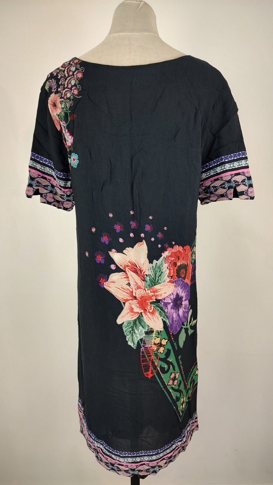 DESIGUAL VESTITO DONNA TG. 42 WOMAN CASUAL VINTAGE DRESS