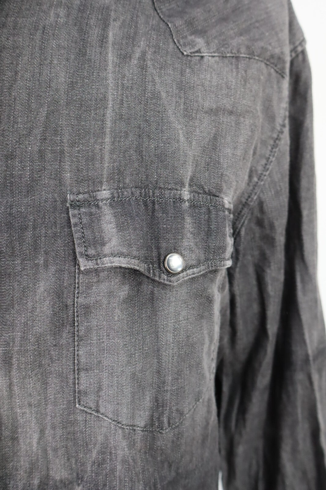 HUGO BOSS ORANGE CAMICIA JEANS UOMO TG XL MAN VINTAGE SHIRT COTONE DENIM