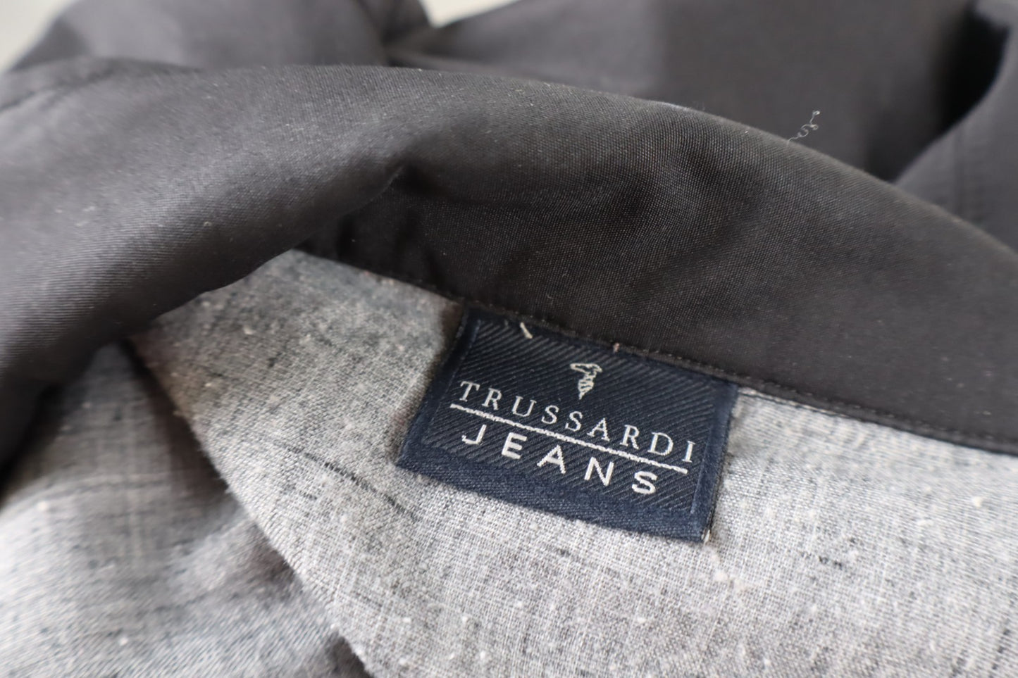 TRUSSARDI JEANS GIUBBINO LEGGERO DONNA Tg L WOMAN CASUAL VINTAGE JACKET ZIP LOGO