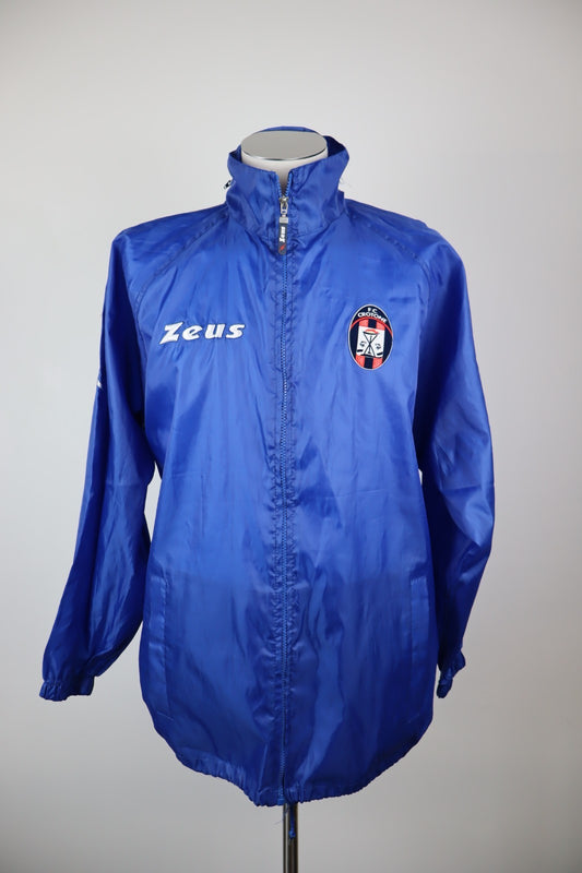 ZEUS FC CROTONE KWAY IMPERMEABILE CALCIO UOMO TG L MAN VINTAGE SPORT SOCCER