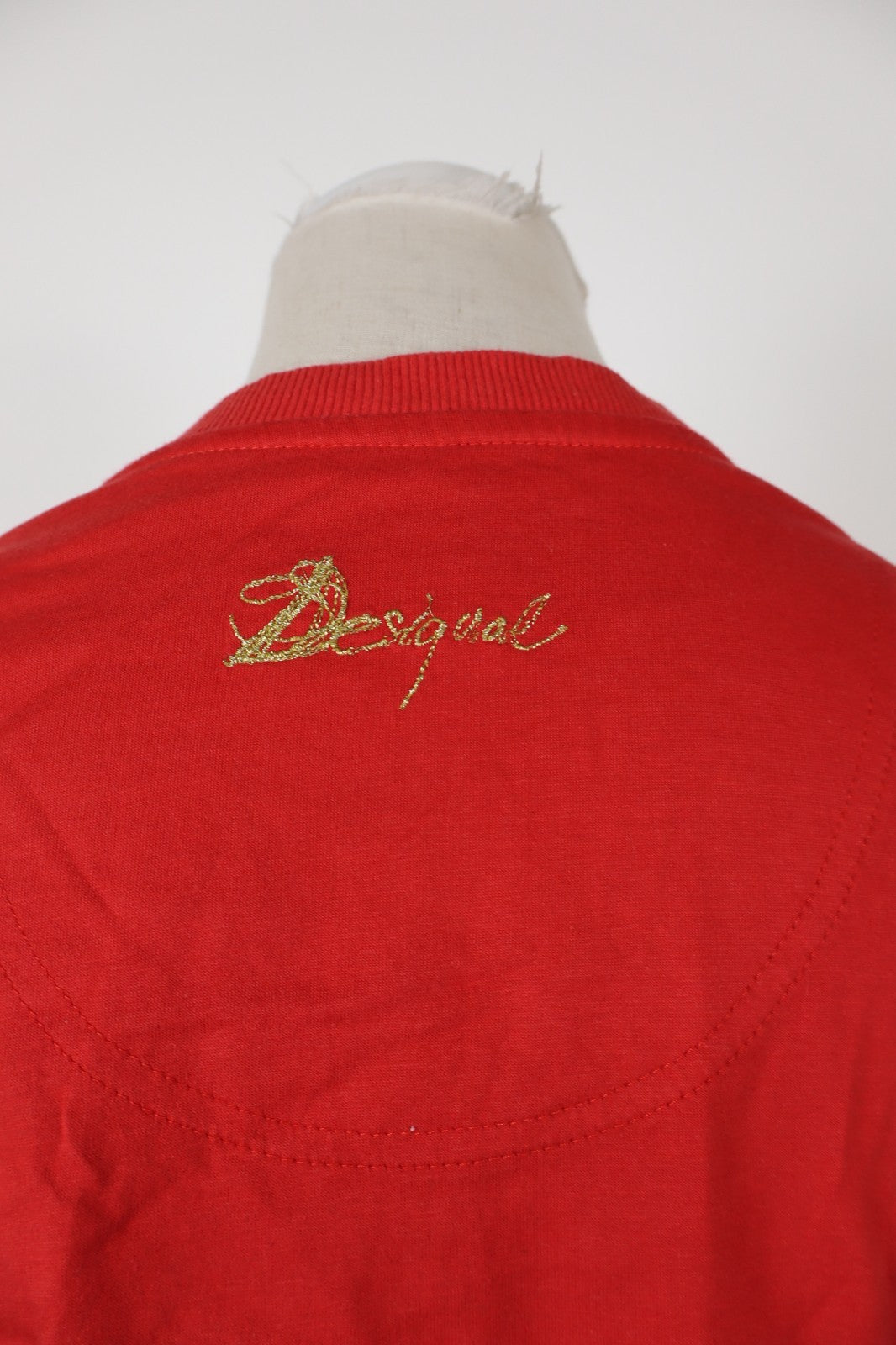 DESIGUAL MAGLIA CANOTTA DONNA TG. M WOMAN CASUAL VINTAGE T-SHIRT TOP COTONE