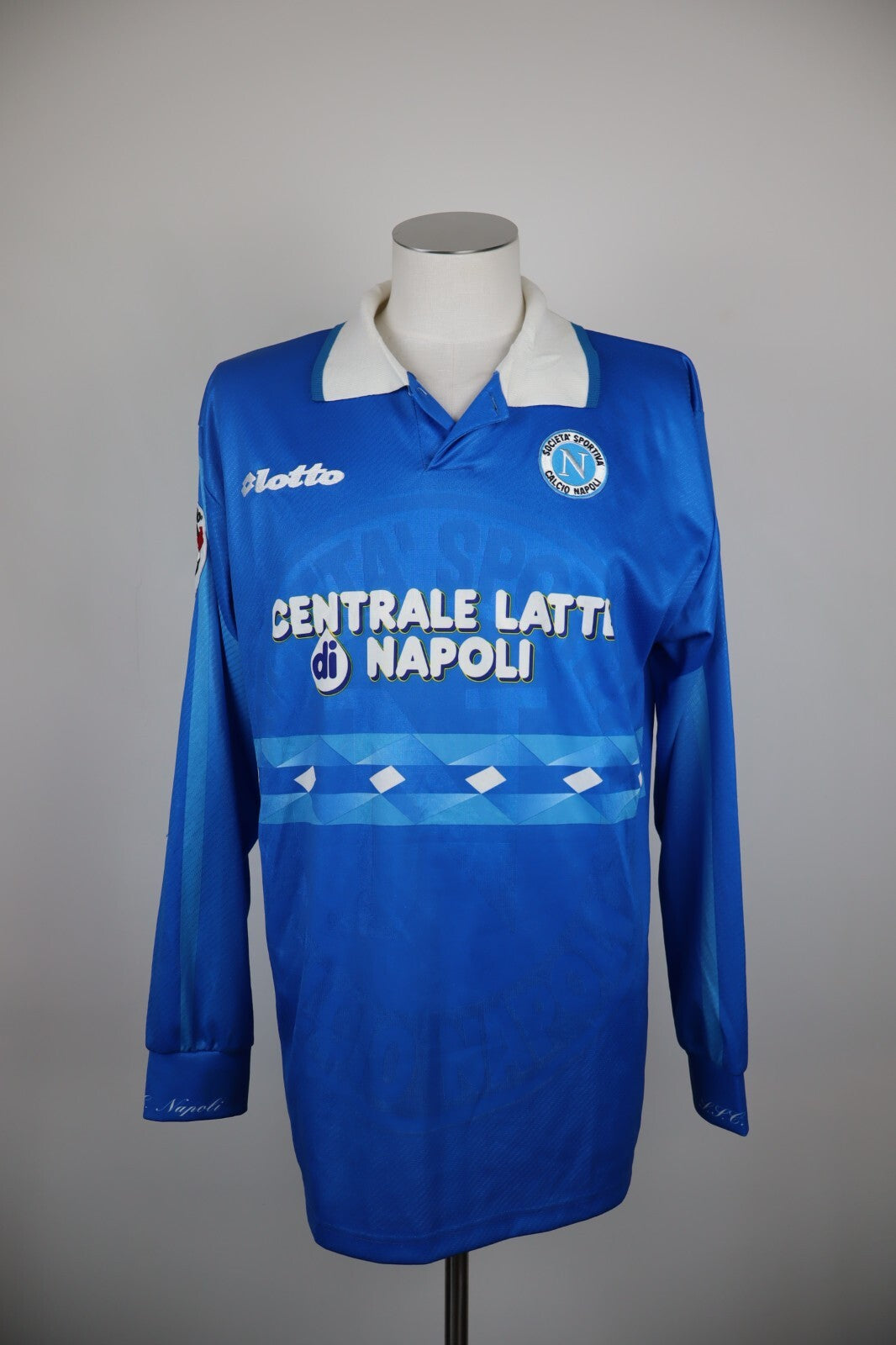LOTTO NAPOLI TURRINI N 7 MAGLIA CALCIO UOMO TG XL JERSEY SOCCER MATCH WORN 96/97