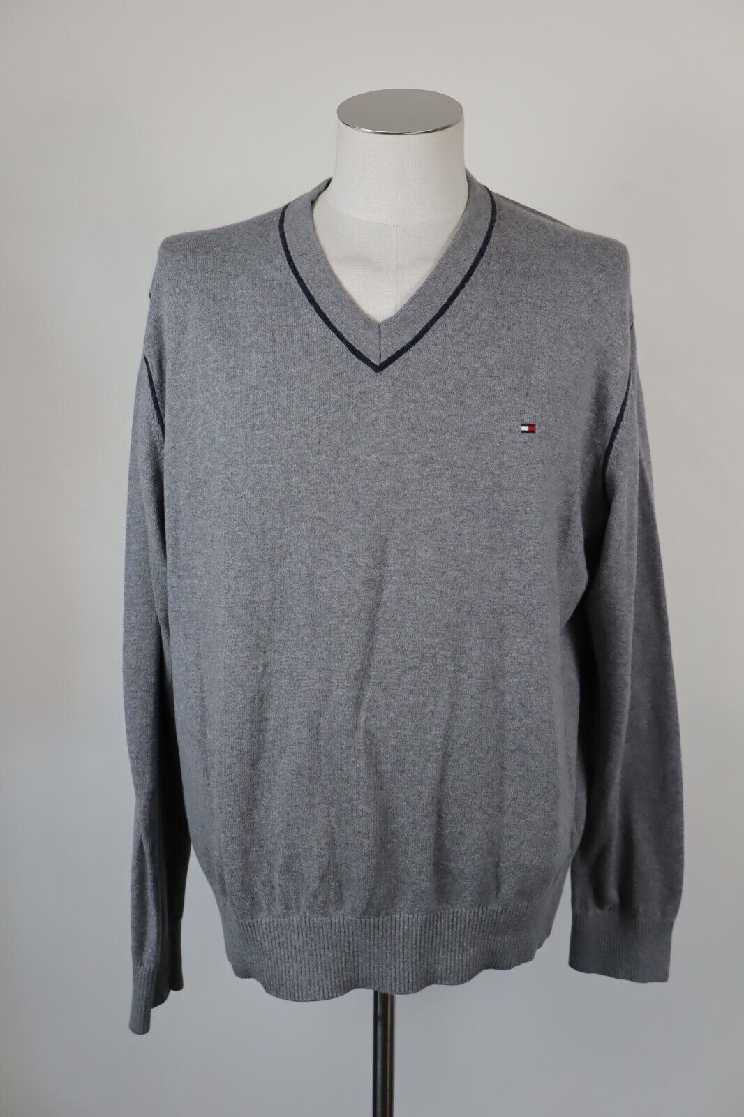TOMMY HILFIGER MAGLIONE VINTAGE COTONE CASHMERE UOMO Tg. XL MAN SWEATER CASUAL