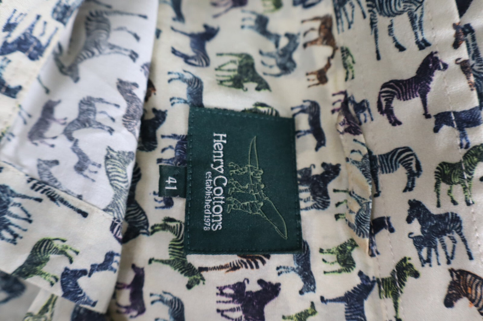 HENRY COTTON'S CAMICIA UOMO TG. 41 MAN CASUAL VINTAGE SHIRT COTONE COTTON