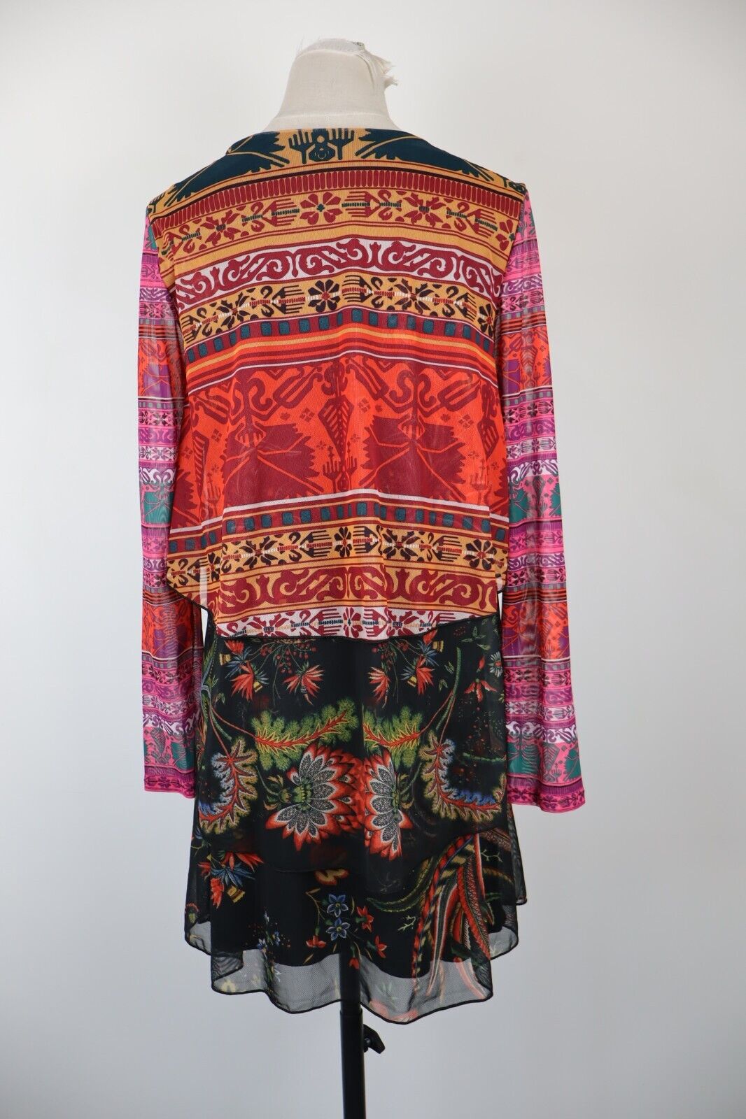 DESIGUAL VESTITO DONNA TG. L WOMAN CASUAL VINTAGE DRESS ABITO