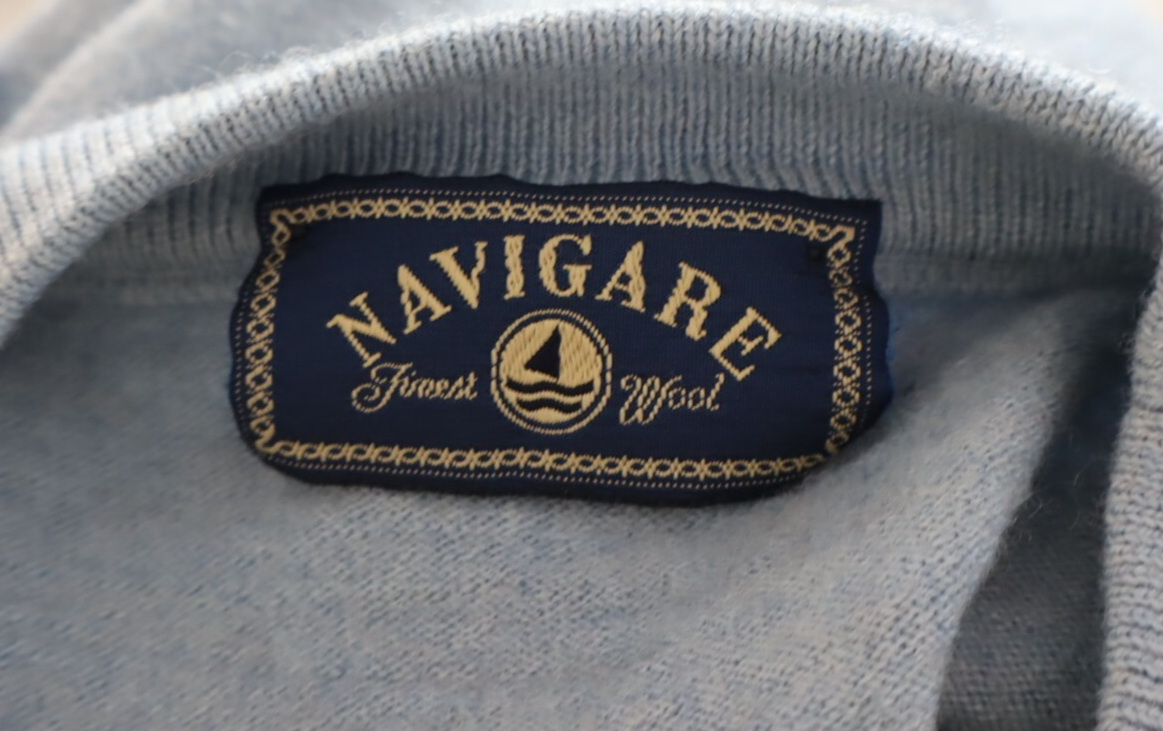 NAVIGARE MAGLIONE SMANICATO CARDIGAN LANA VINTAGE UOMO TG 2XL MAN SWEATER CASUAL