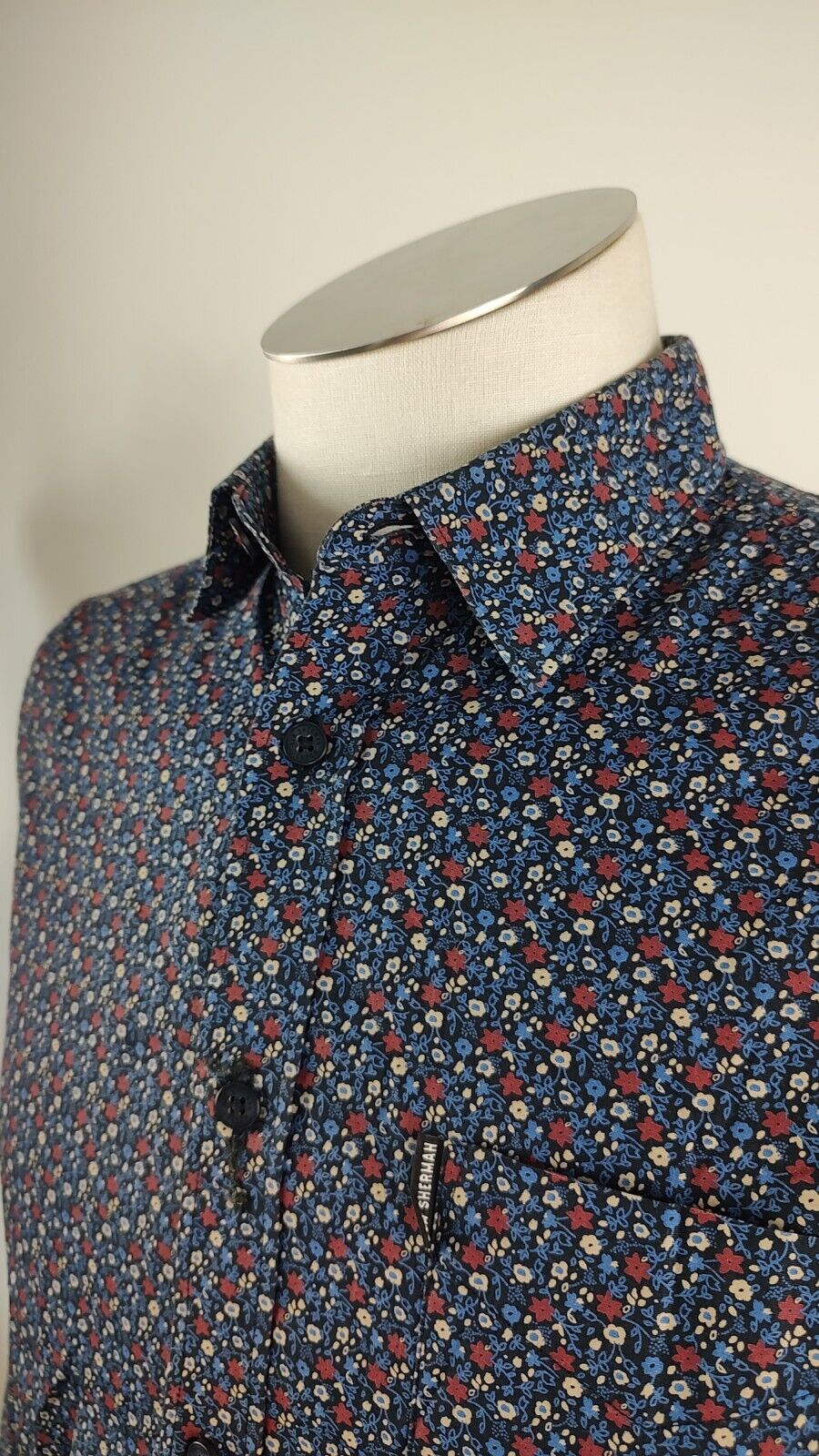 BEN SHERMAN CAMICIA UOMO COTONE TG. S MAN CASUAL VINTAGE SHIRT