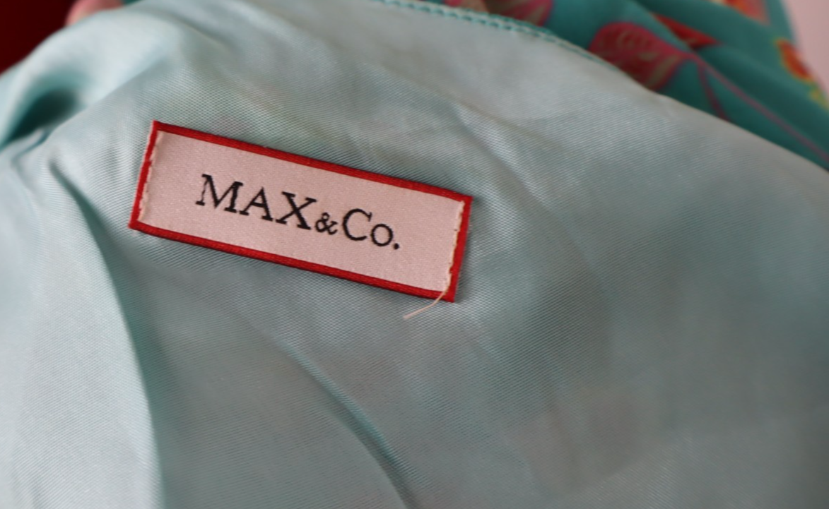 MAX&CO VESTITO SMANICATO DONNA ABITO TG 40 WOMAN CASUAL VINTAGE DRESS ADERENTE