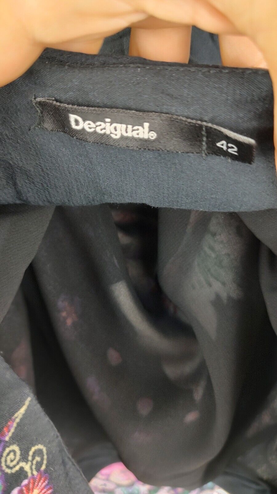 DESIGUAL VESTITO DONNA TG. 42 WOMAN CASUAL VINTAGE DRESS