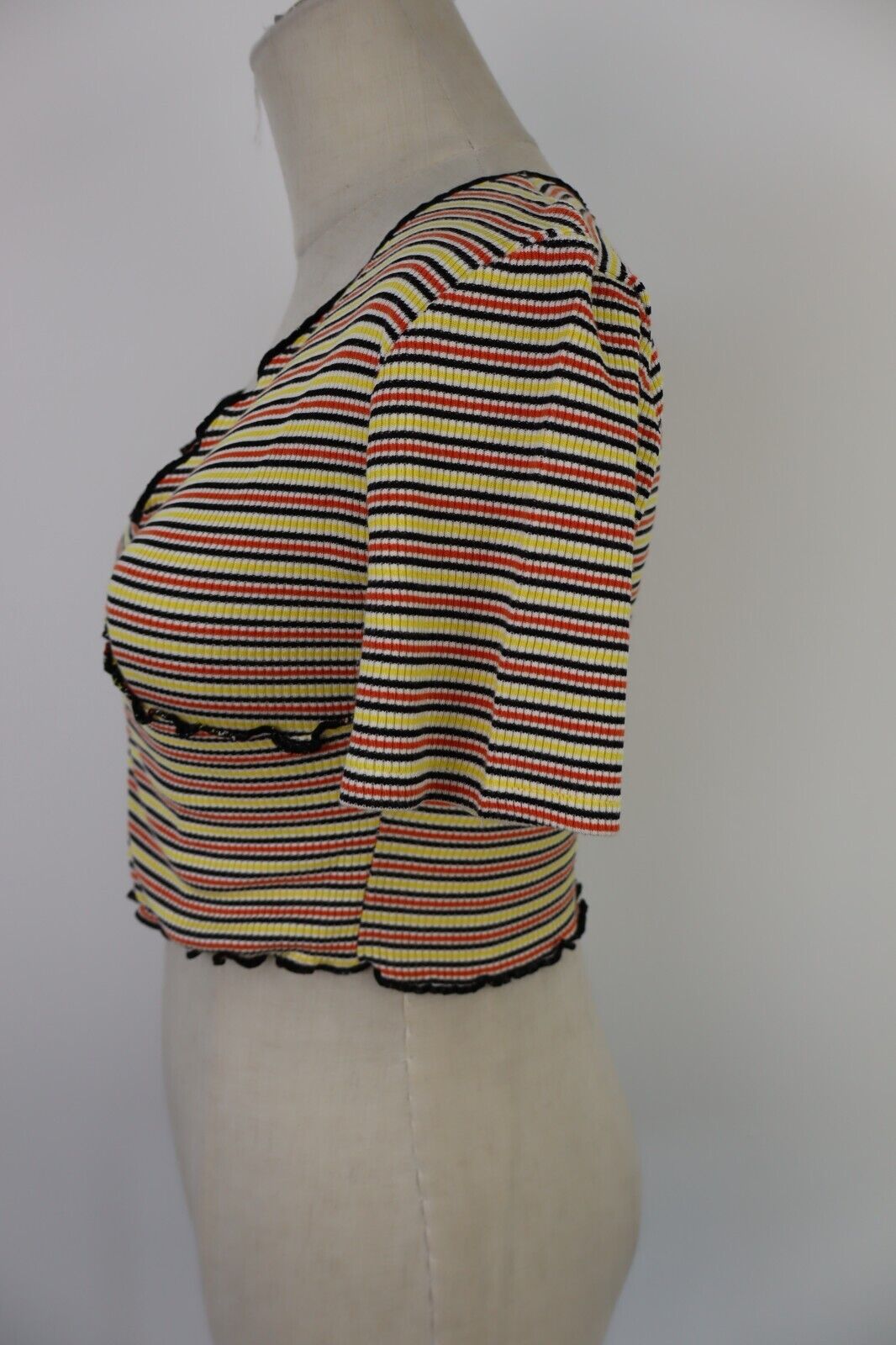 MAGLIA CROP TOP DONNA TG M WOMAN T-SHIRT INDIE GRUNGE PRETTY VINTAGE Y2K 2000'S