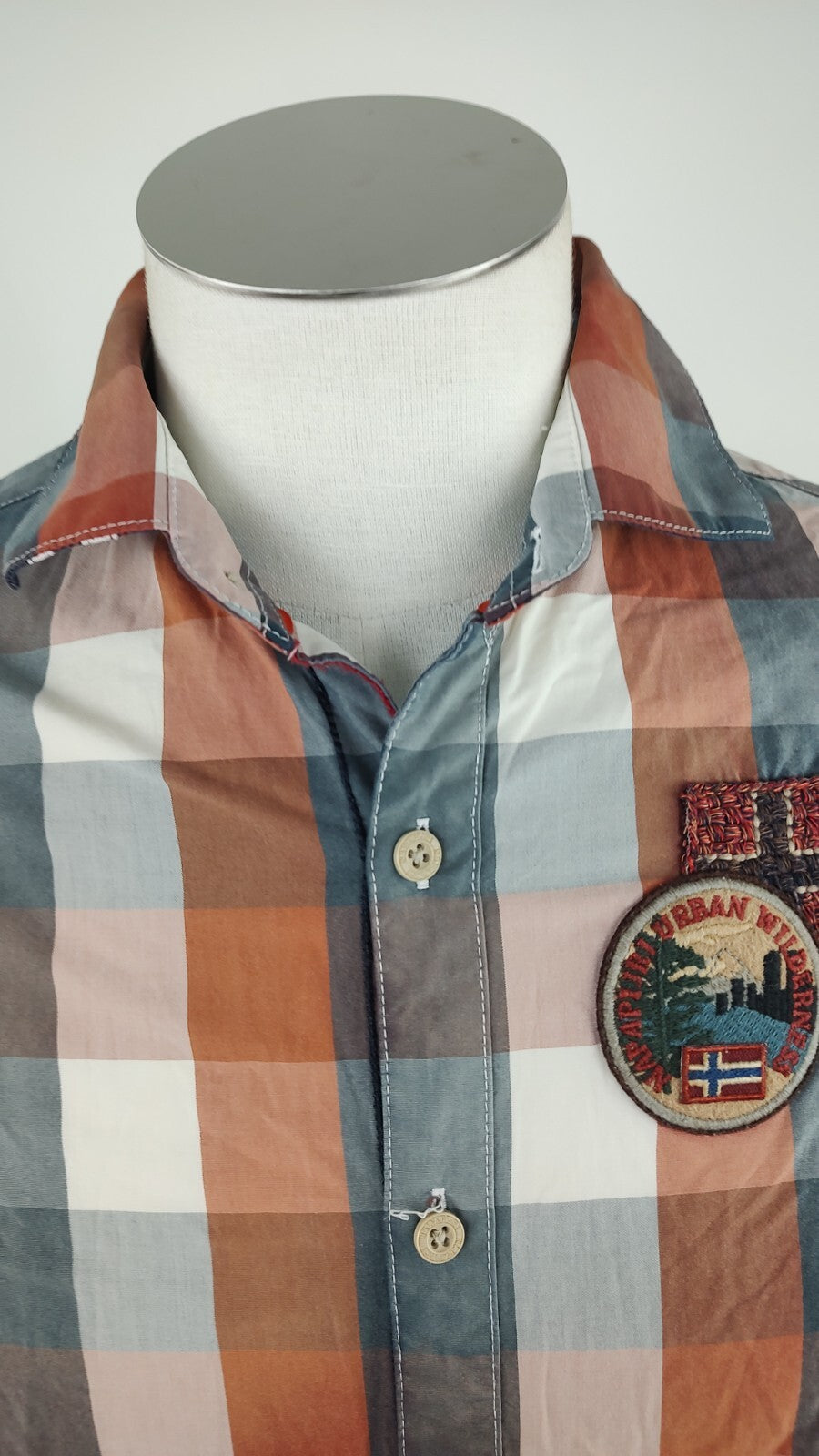 NAPAPIJRI SPORT CAMICIA SHIRT UOMO Tg S MAN VINTAGE CASUAL COTONE