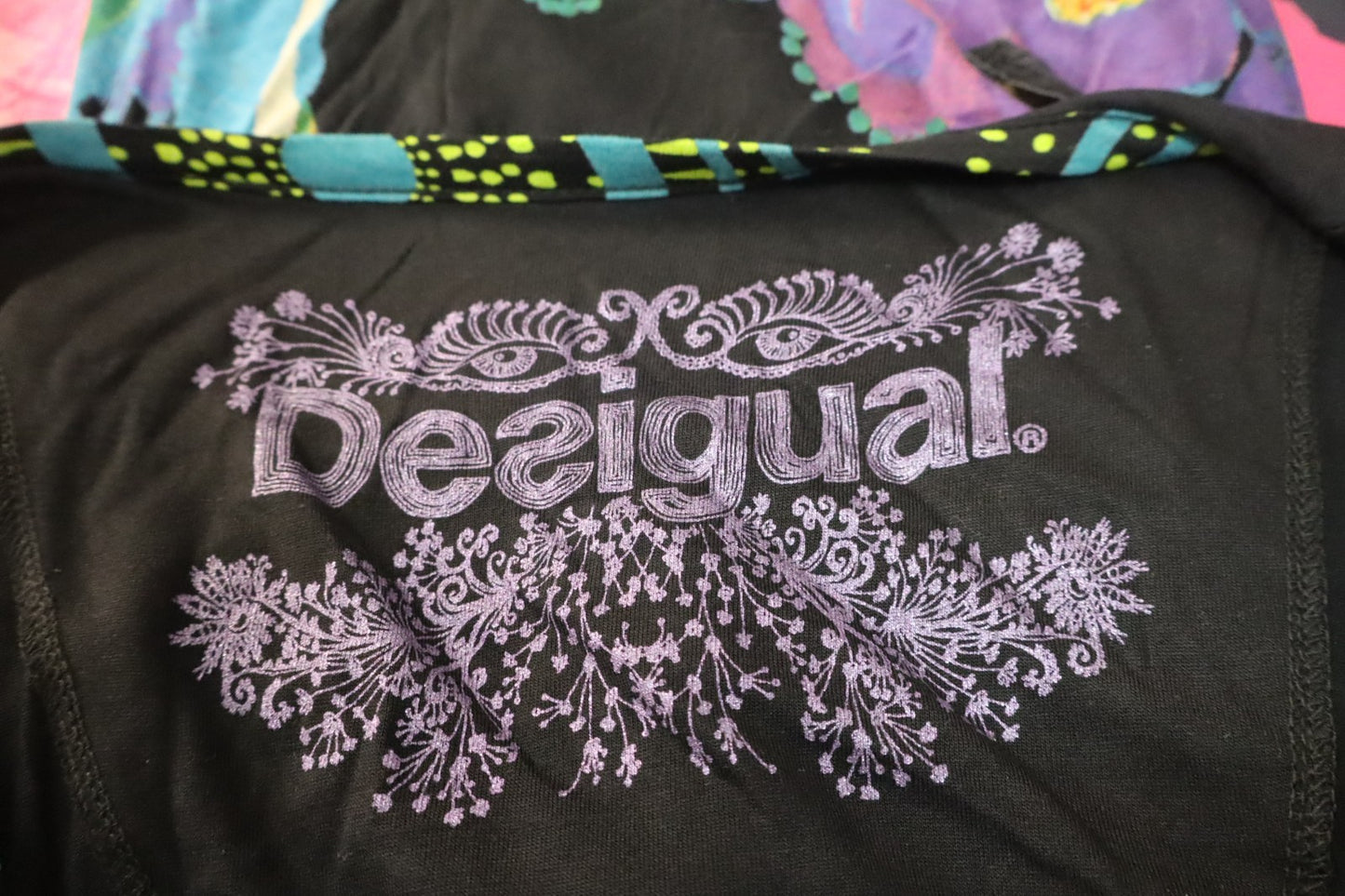 DESIGUAL VESTITO ABITO MANICA LUNGA DONNA M WOMAN CASUAL VINTAGE DRESS CINTURA