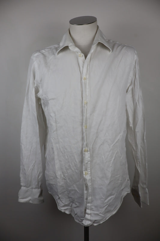 TRUSSARDI CAMICIA UOMO COTONE TG 42 16 1/2 MAN CASUAL VINTAGE SHIRT COTTON