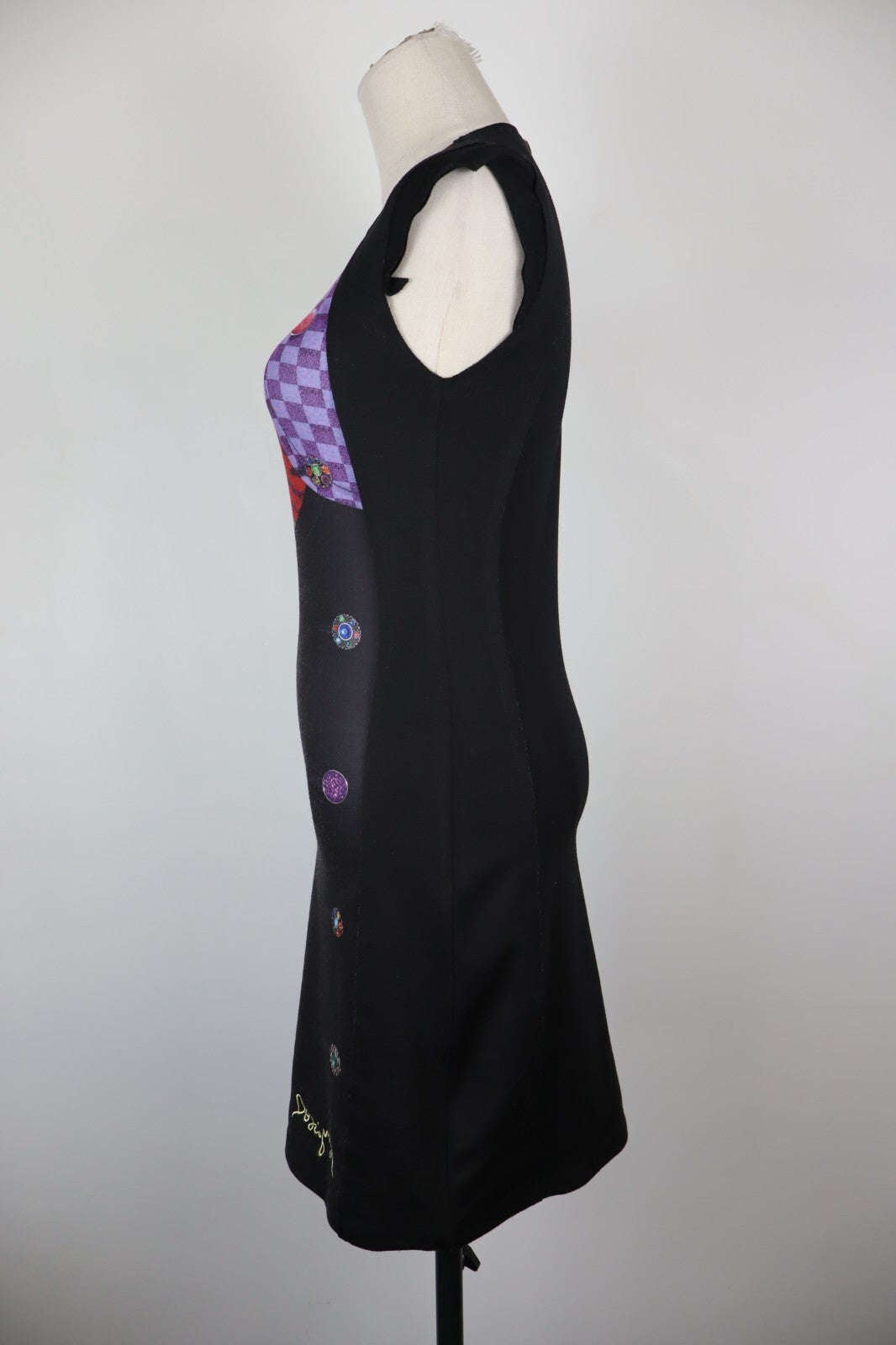 DESIGUAL VESTITO ABITO DONNA TG. XS WOMAN CASUAL VINTAGE DRESS