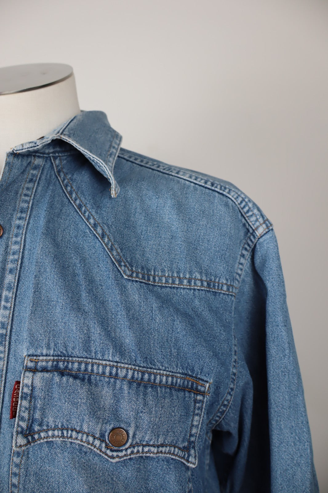 CASUCCI CAMICIA JEANS UOMO COTONE TG S MAN CASUAL VINTAGE SHIRT COTTON DENIM