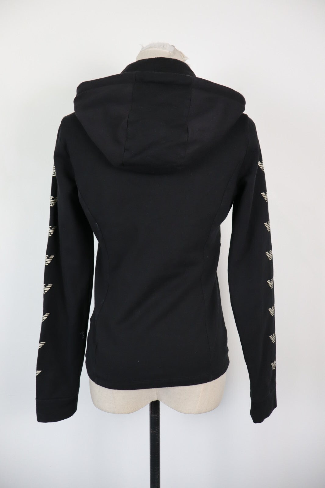 EA7 EMPORIO ARMANI FELPA CON ZIP COTONE DONNA XS WOMEN CASUAL SWEATSHIRT VINTAGE