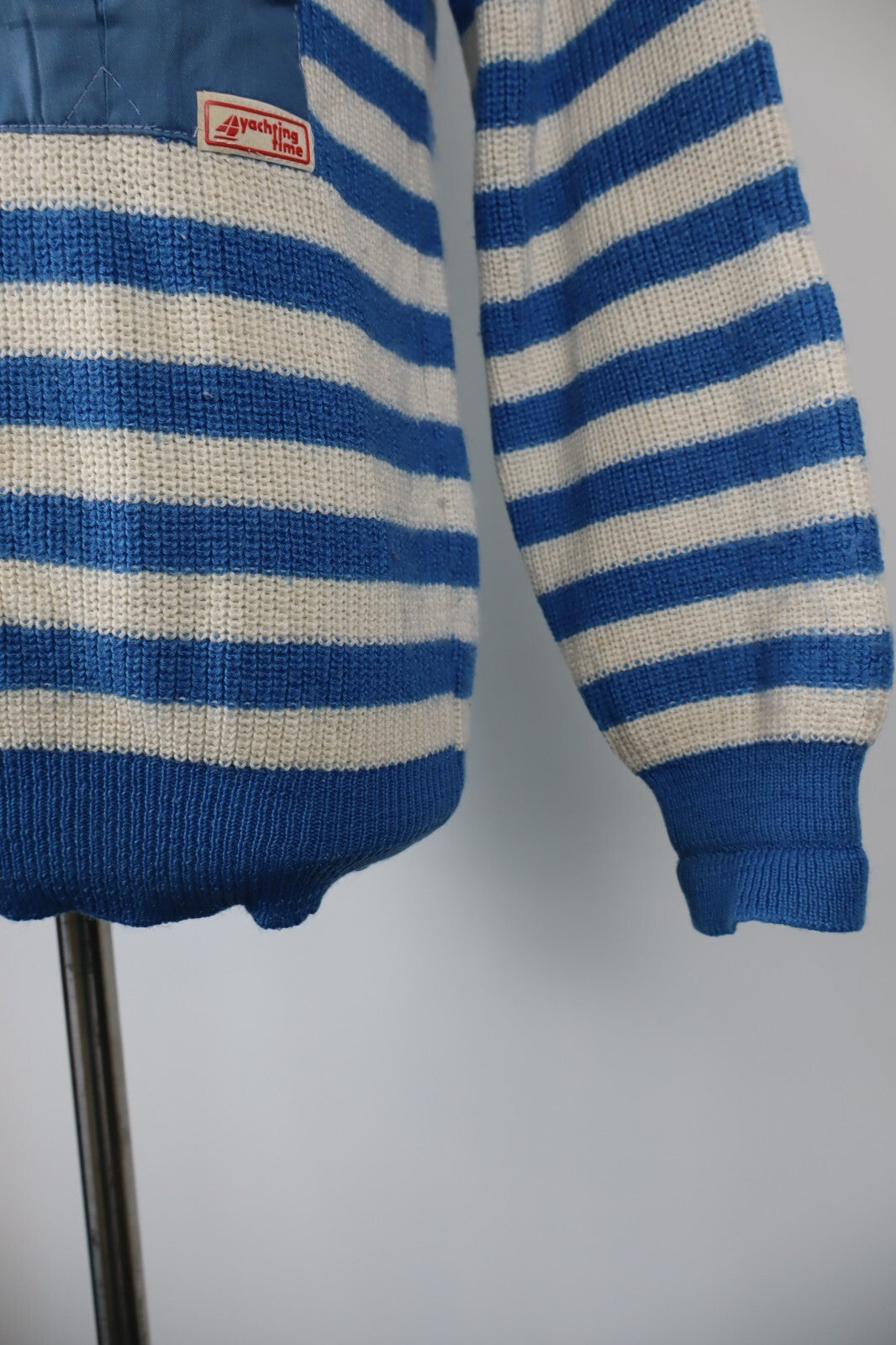 YACHTING TIME MAGLIONE LANA WOOL VINTAGE UOMO Tg 6 SWEATER MAN CASUAL