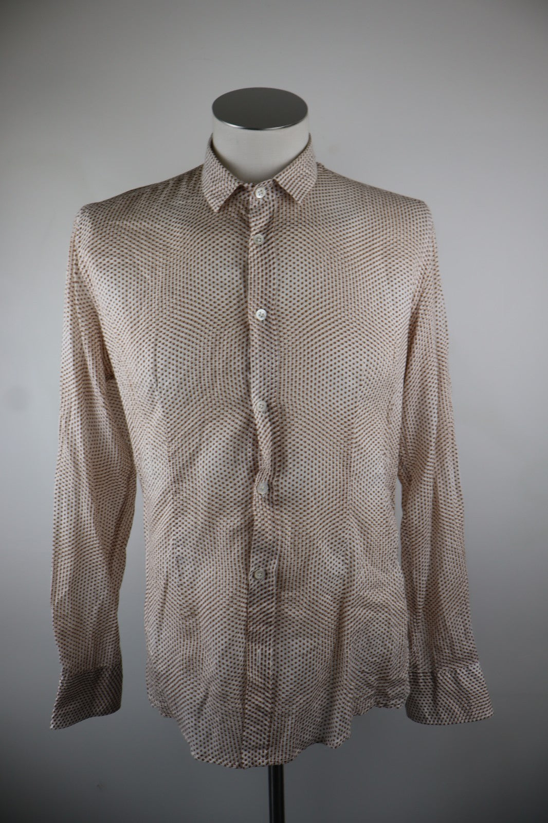 DANIELE ALESSANDRINI CAMICIA SHIRT UOMO TG 40 15.75 MAN VINTAGE CASUAL LOGO