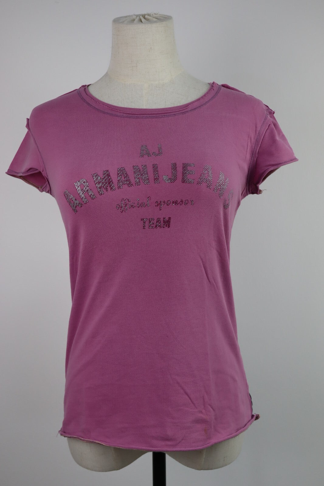 AJ ARMANI JEANS MAGLIA COTONE DONNA TG. 44 WOMAN CASUAL VINTAGE T-SHIRT