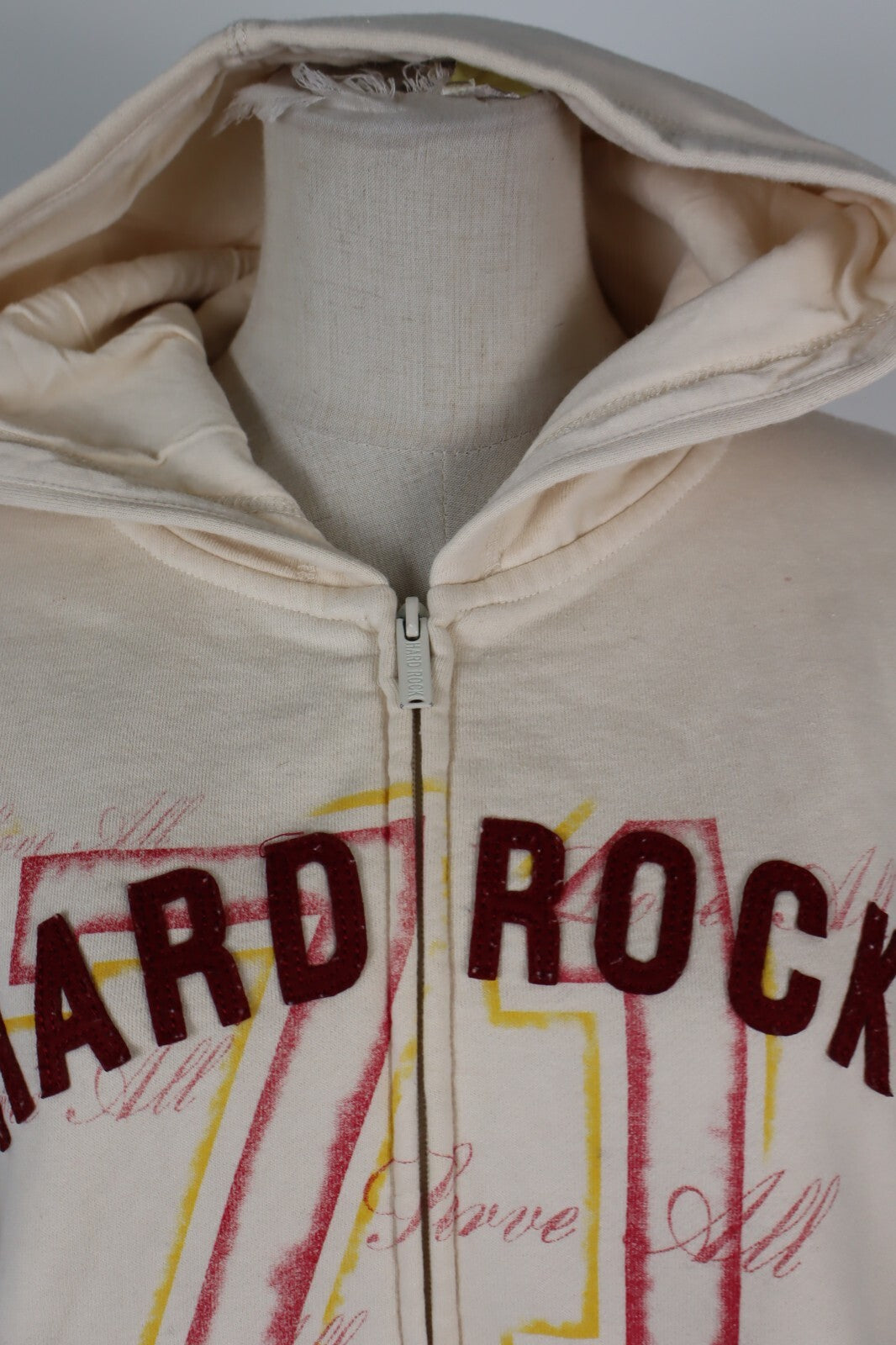 HARD ROCK CAFE FELPA CON CAPPUCCIO DONNA Tg L WOMAN CASUAL VINTAGE SWEATSHIRT