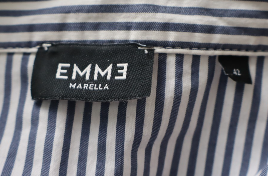 EMME MARELLA CAMICIA MANICHE LUNGHE DONNA TG. 42 WOMAN SHIRT CASUAL VINTAGE LOGO