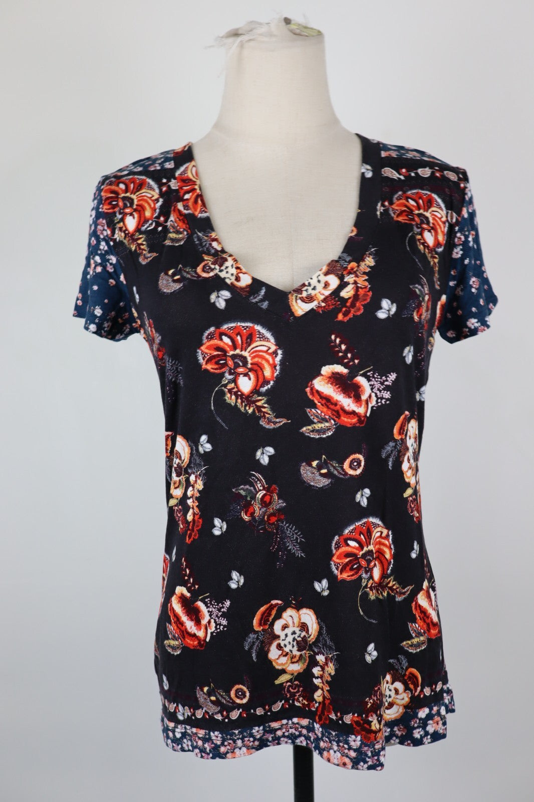 DESIGUAL MAGLIA DONNA TG. S WOMAN CASUAL VINTAGE T-SHIRT