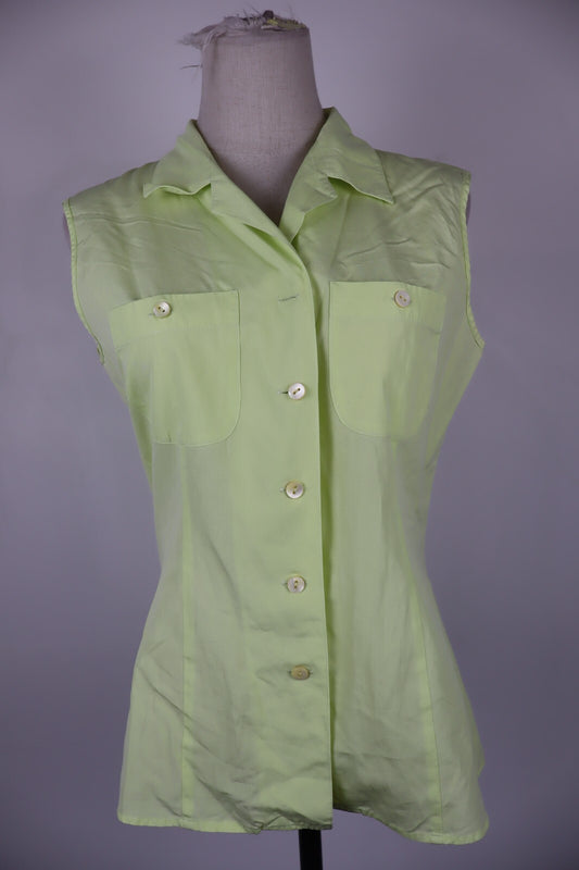 MAX MARA CAMICIA SMANICATA DONNA TG. 44 WOMAN SHIRT CASUAL VINTAGE COTONE