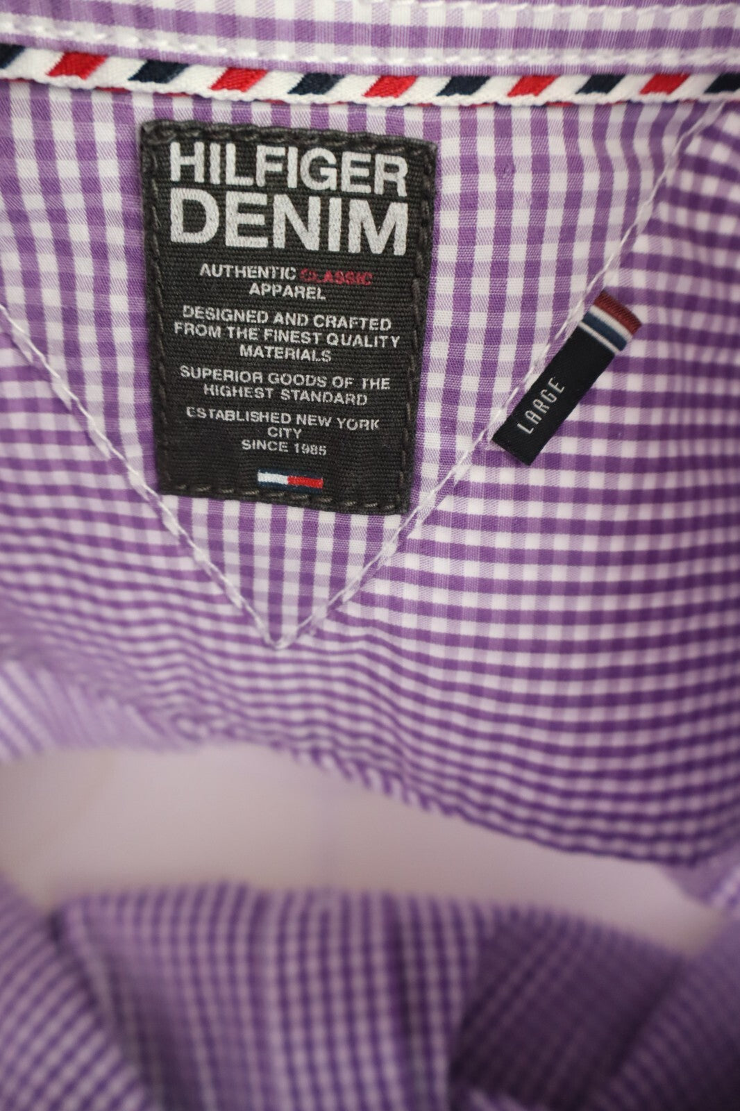 TOMMY HILFIGER DENIM CAMICIA UOMO TG. M MAN CASUAL SHIRT VINTAGE SHIRT COTONE