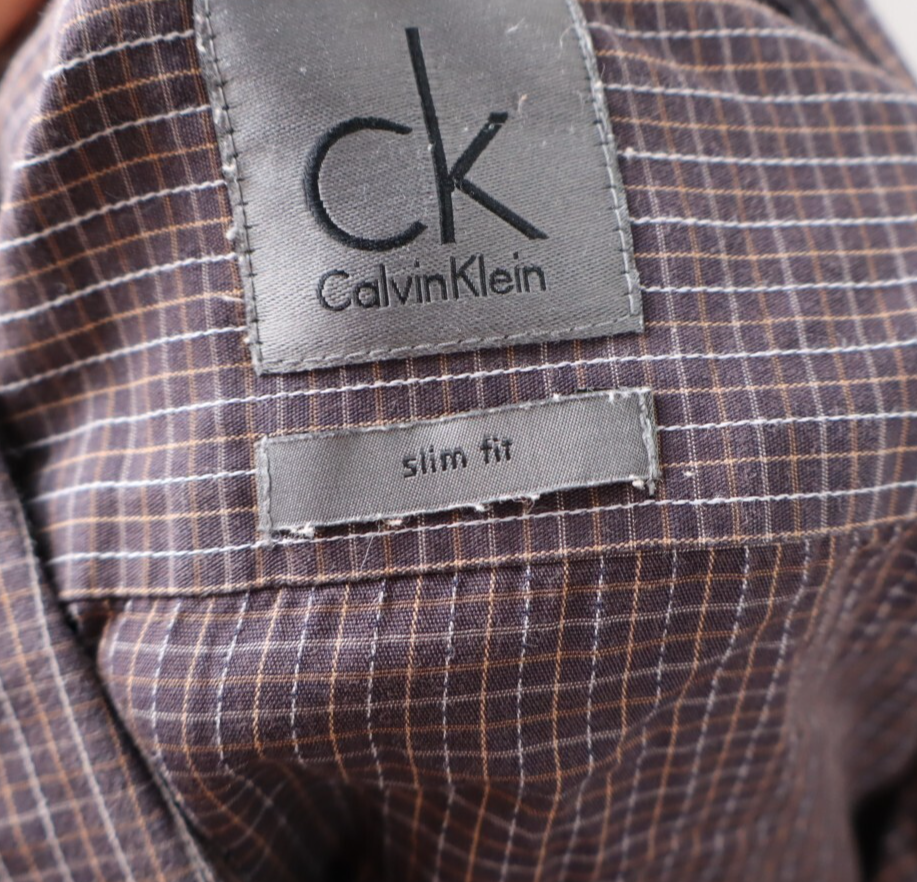 CALVIN KLEIN CAMICIA UOMO TG. L SLIM FIT MAN CASUAL VINTAGE SHIRT COTONE COTTON