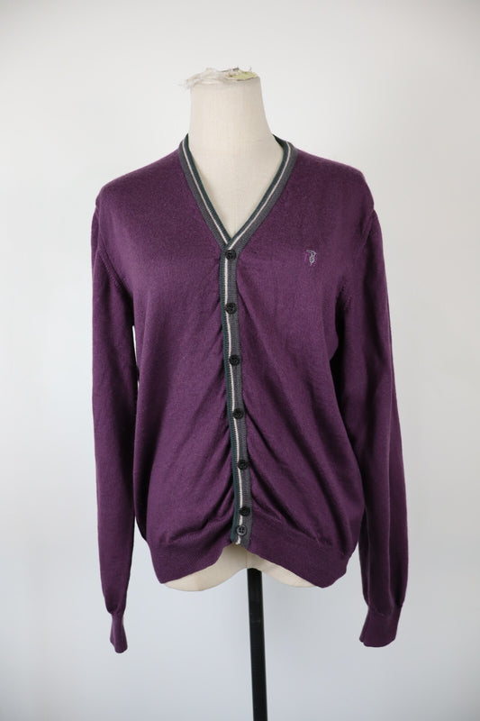 TRUSSARDI CARDIGAN MAGLIONE LANA DONNA TG L WOMAN CASUAL SWEATER WOOL VINTAGE