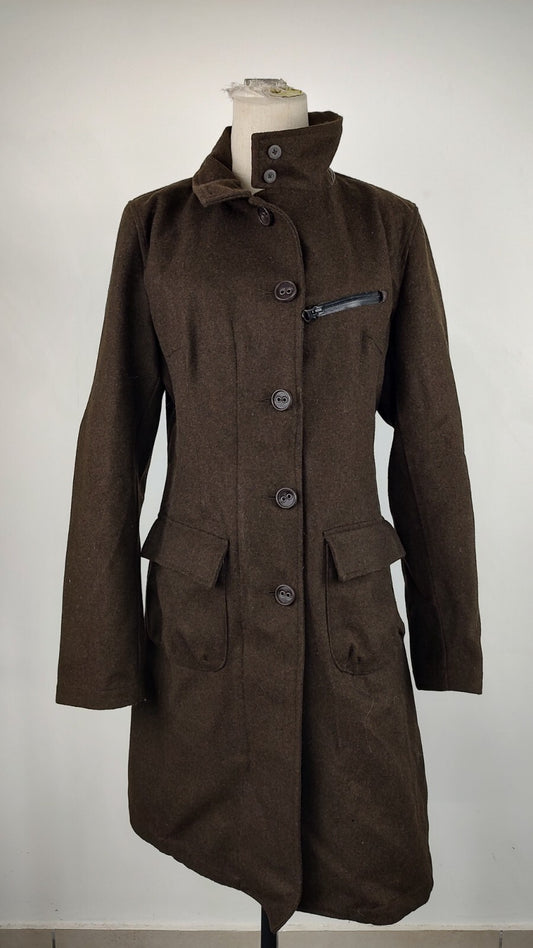 TIMBERLAND CAPPOTTO DONNA Tg L WOMAN LANA COAT VINTAGE CASUAL ITALY POLIURETANO