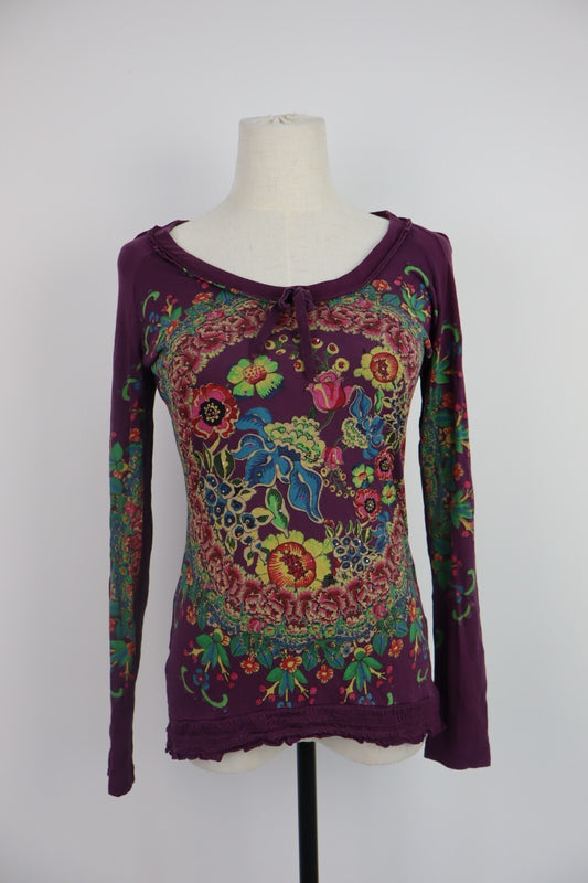 DESIGUAL MAGLIA DONNA TG. S WOMAN T-SHIRT CASUAL VINTAGE