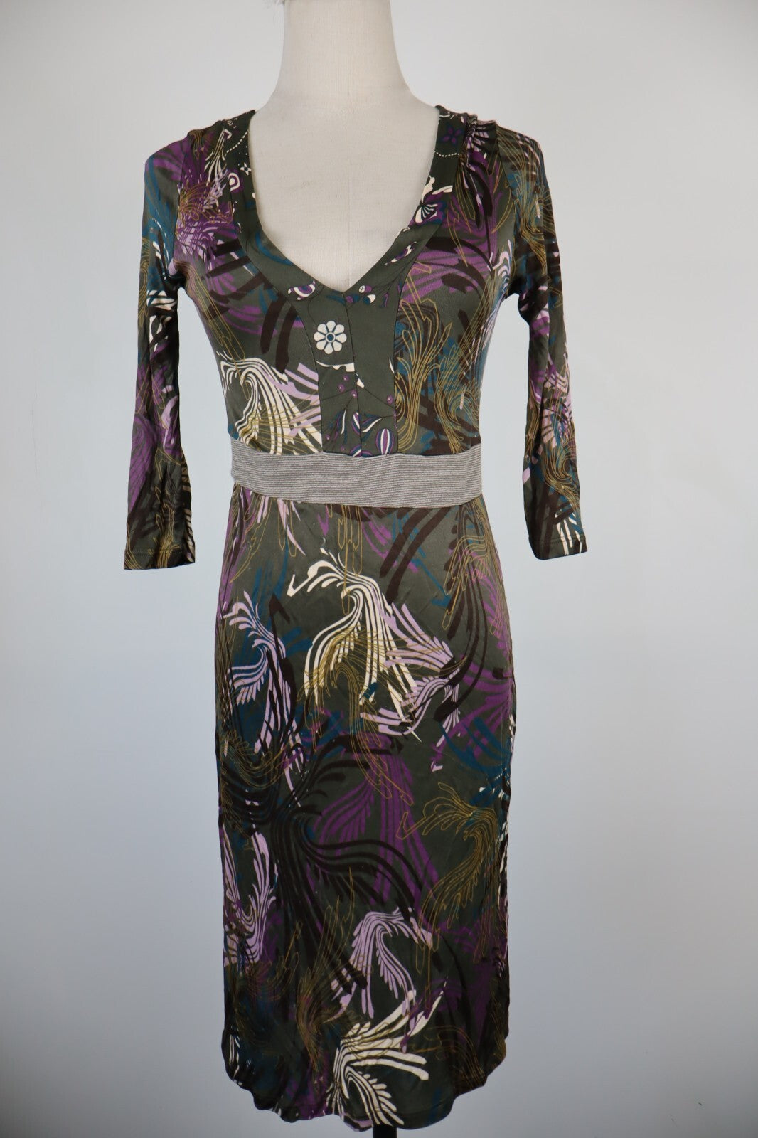 BLU BYBLOS VESTITO DONNA TG. 42 WOMAN CASUAL VINTAGE DRESS ABITO