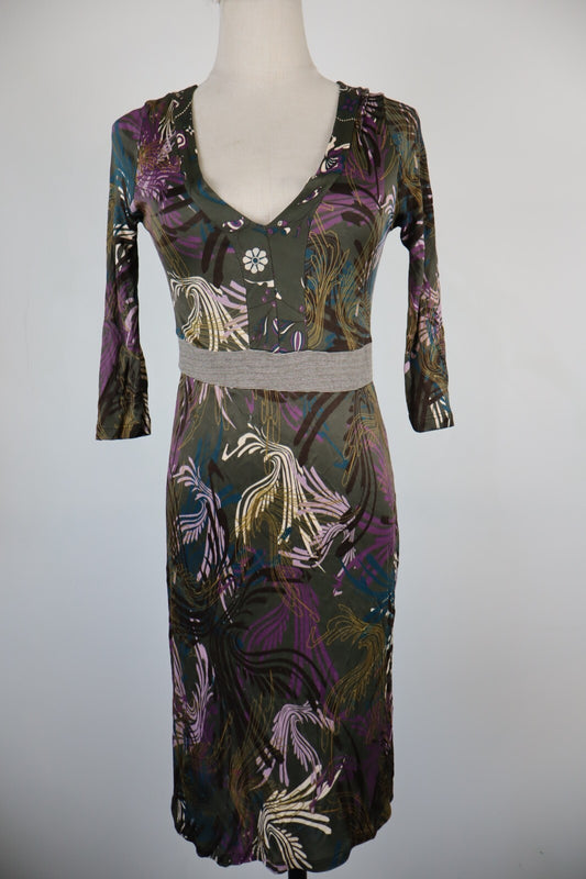 BLU BYBLOS VESTITO DONNA TG. 42 WOMAN CASUAL VINTAGE DRESS ABITO