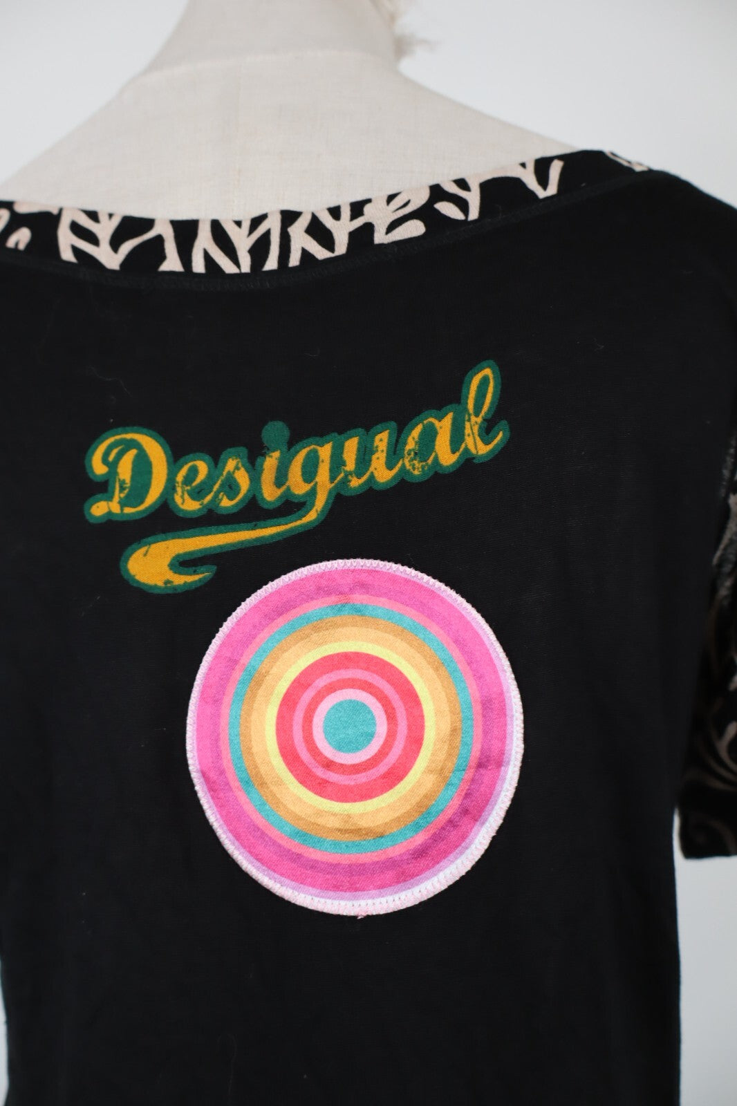 DESIGUAL VESTITO ABITO DONNA TG. M WOMAN CASUAL VINTAGE DRESS