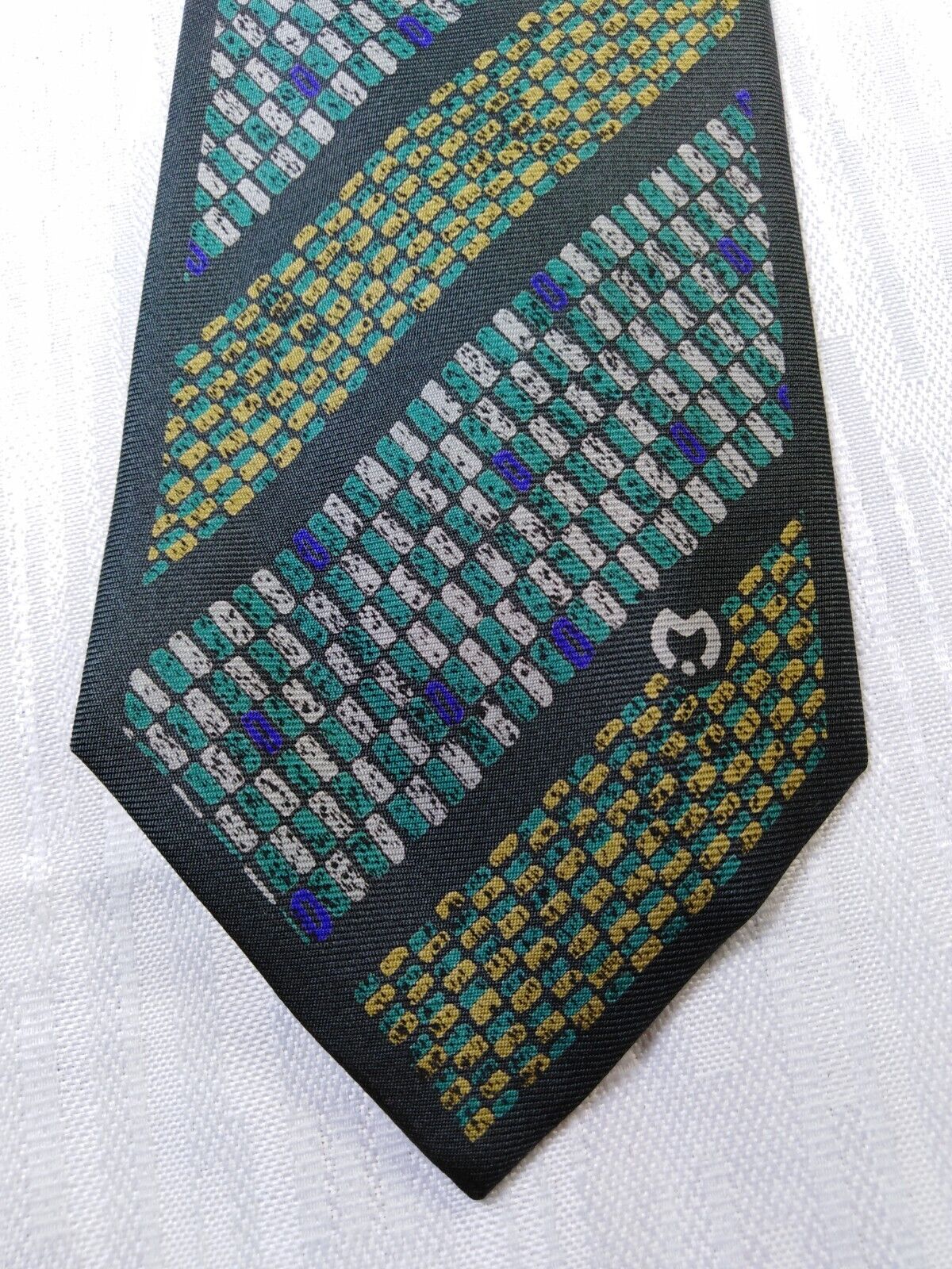 MILA SHON UOMO 100%  SILK TIE SETA CRAVATTA NECKTIE MADE IN ITALY VINTAGE