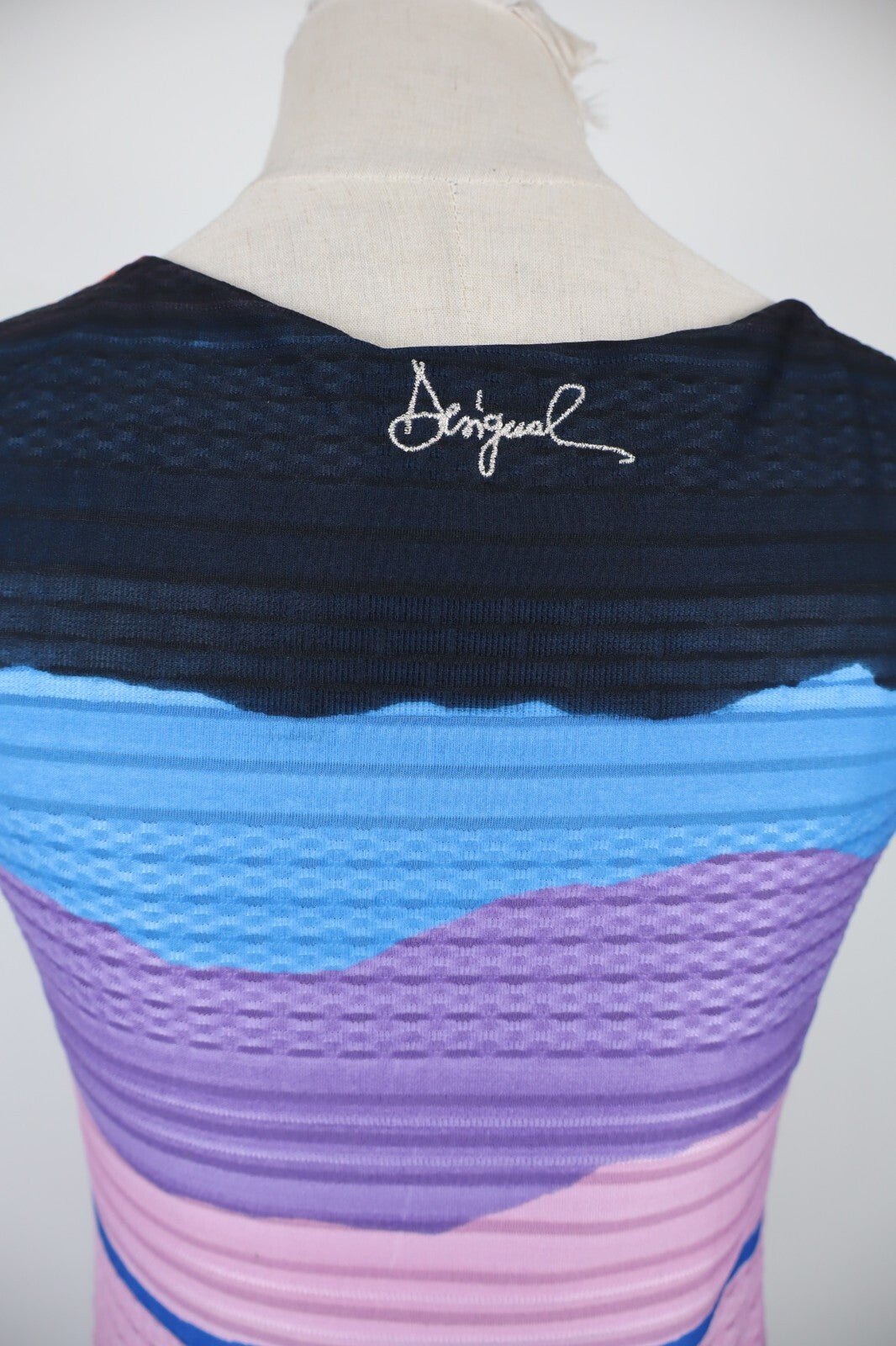 DESIGUAL VESTITO ABITO SMANICATO DONNA TG. M WOMAN CASUAL VINTAGE DRESS LOGO