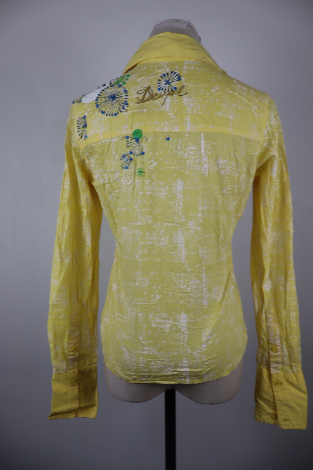 DESIGUAL CAMICIA  DONNA TG. M WOMAN SHIRT CASUAL VINTAGE COTONE COTTON LOGO