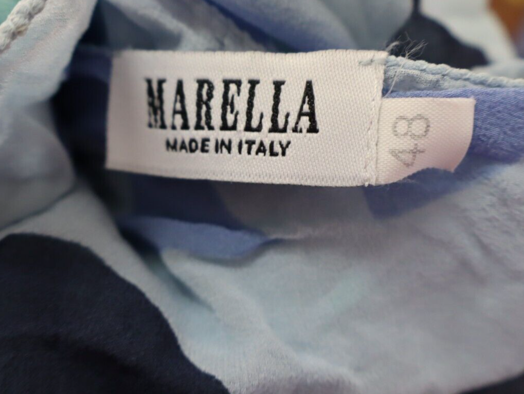 MARELLA MAGLIA DONNA TG. 48 WOMAN CASUAL VINTAGE T-SHIRT TOP SETA SILK CINTURA