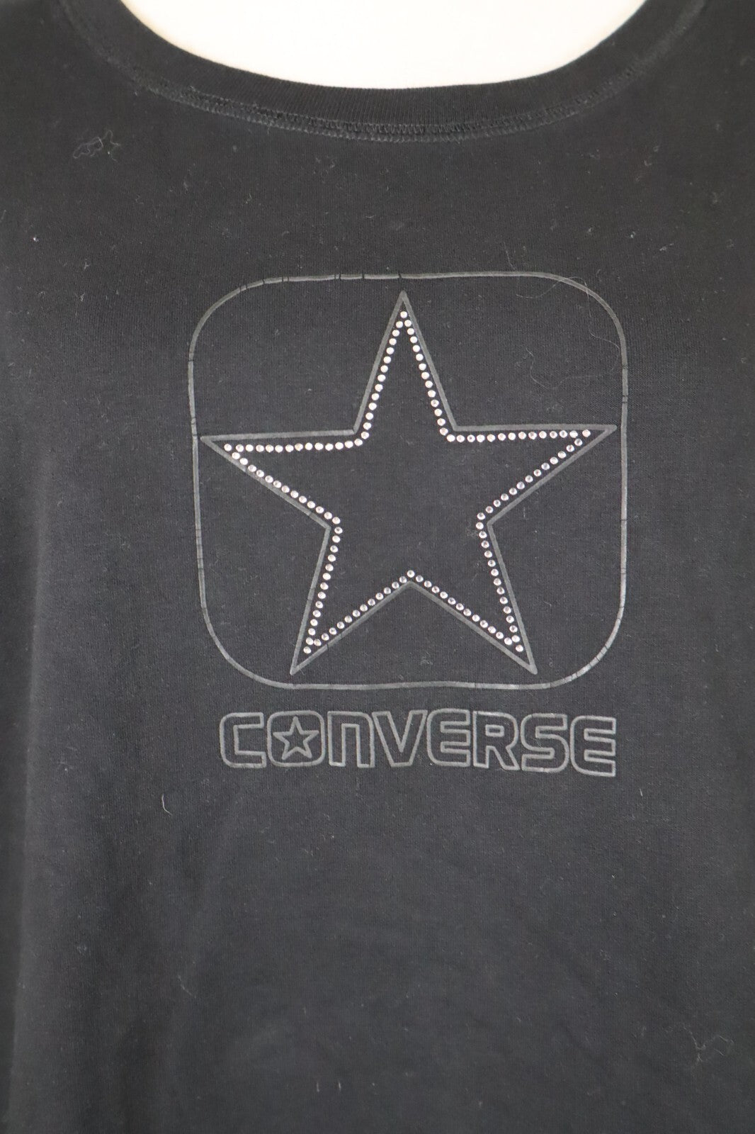 CONVERSE ALL STAR FELPA DONNA Tg L WOMAN CASUAL VINTAGE SPORT SWEATSHIRT COTONE