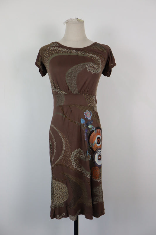 DESIGUAL VESTITO DONNA TG. M WOMAN CASUAL VINTAGE DRESS ITALIA