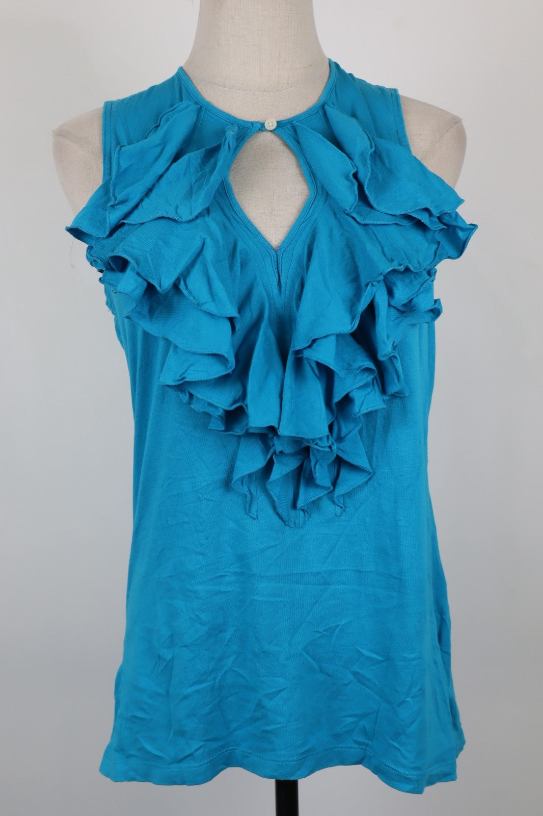 LAUREN RALPH LAUREN  MAGLIA DONNA TG. M WOMAN T-SHIRT CASUAL VINTAGE RUCHE