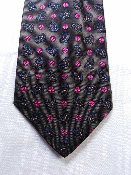 YVES SAINT LAURENT YSL 100% SETA SILK TIE CRAVATTA NECKTIE ITALY VINTAGE CLASSIC
