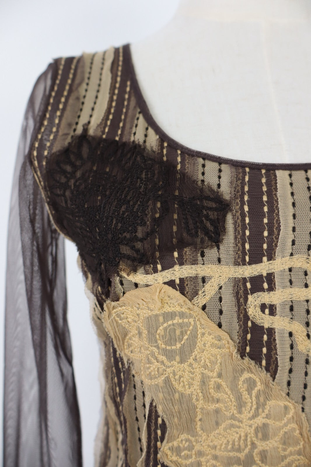 MARELLA MAGLIA DONNA TG. M WOMAN CASUAL VINTAGE T-SHIRT TOP TRASPARENTE