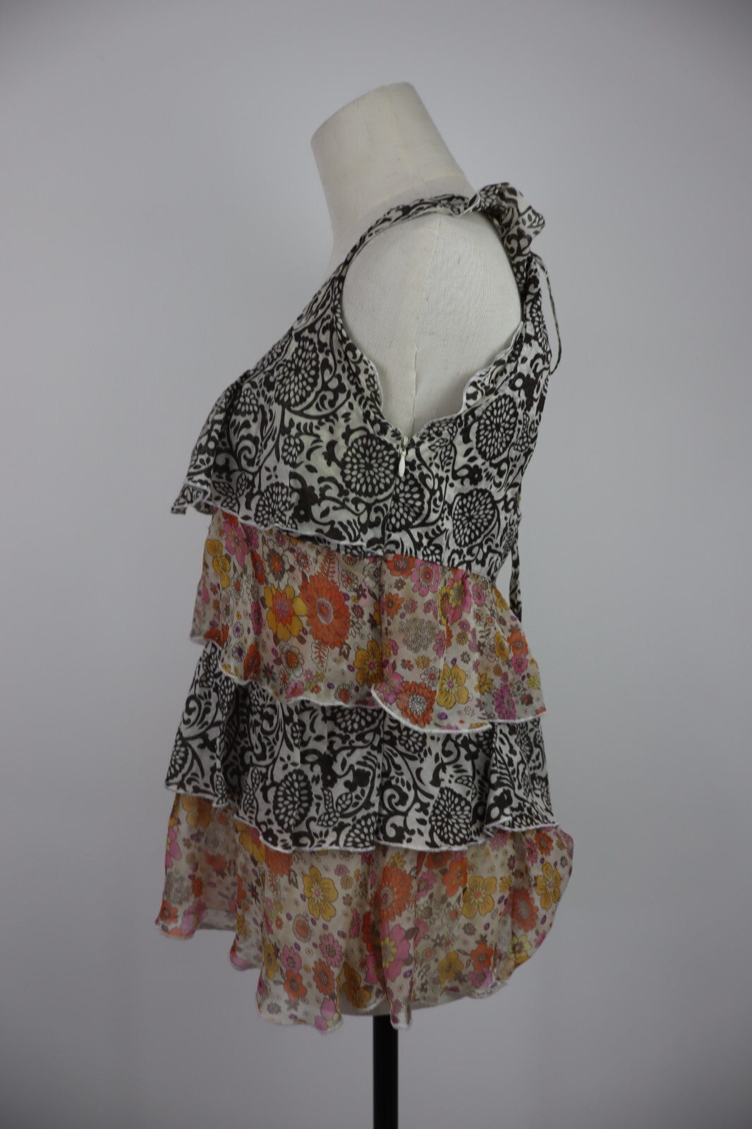 MARELLA MAGLIA TOP CANOTTA DONNA TG. 44 WOMAN CASUAL VINTAGE T-SHIRT SETA