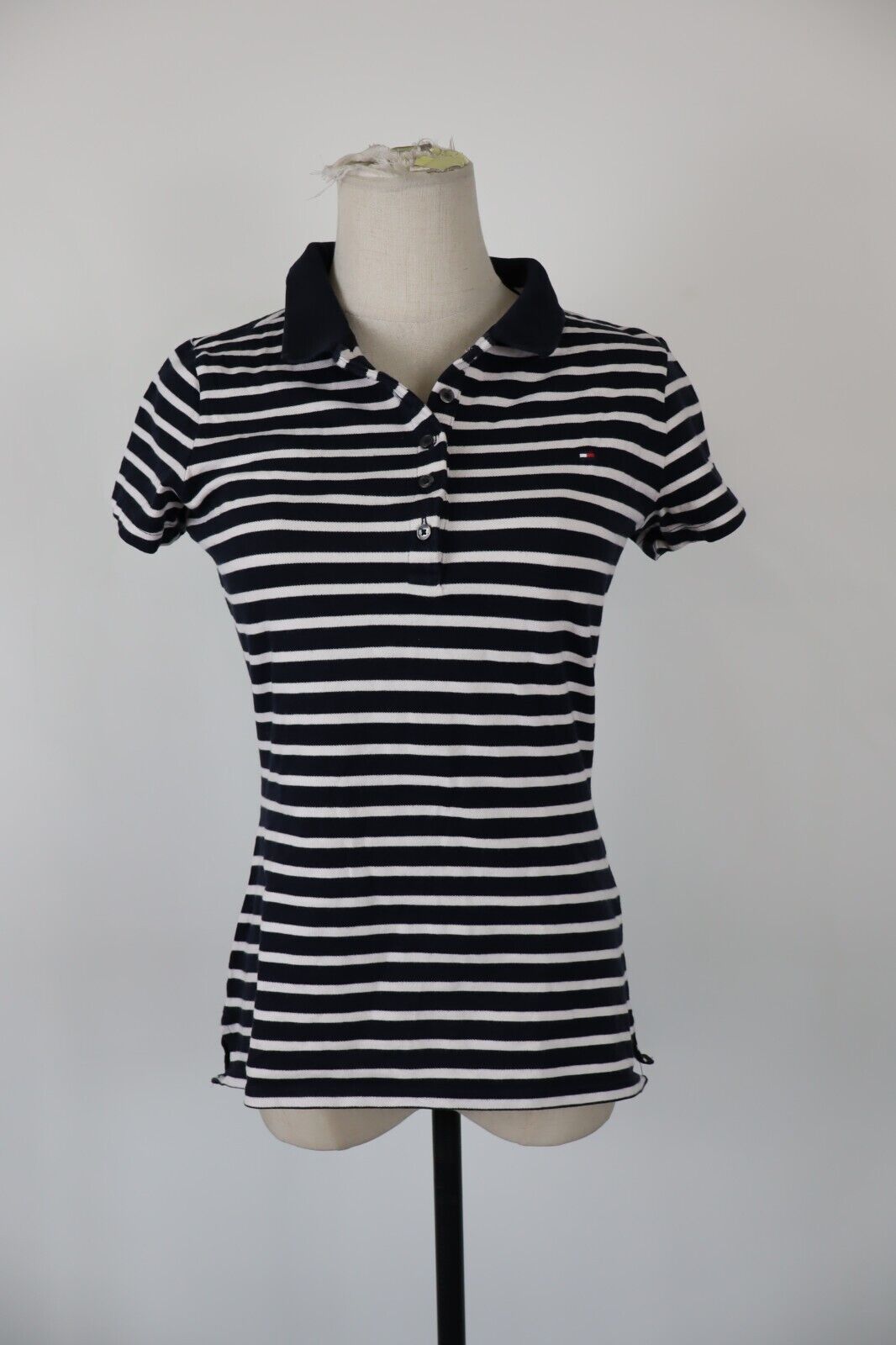 TOMMY HILFIGER POLO MAGLIA DONNA COTONE TG. L WOMAN SHIRT CASUAL VINTAGE