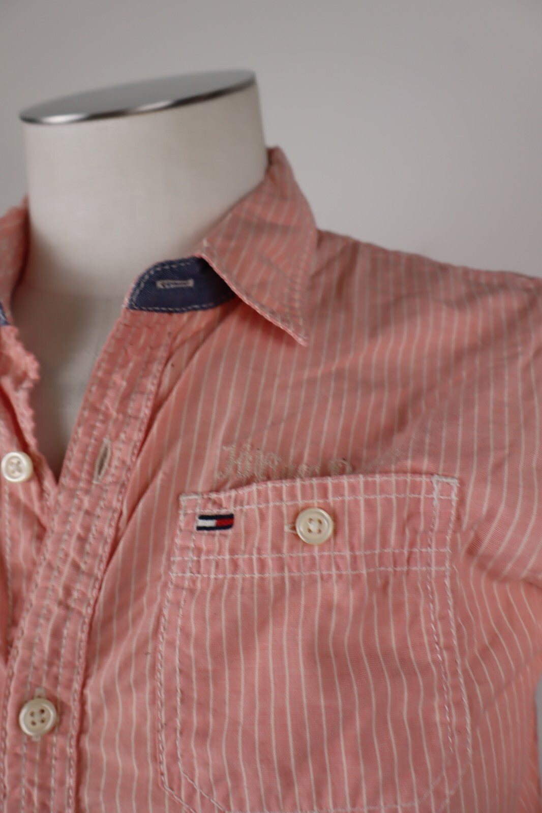 TOMMY HILFIGER DENIM CAMICIA COTONE SHIRT UOMO Tg. S MAN VINTAGE CASUAL COTTON