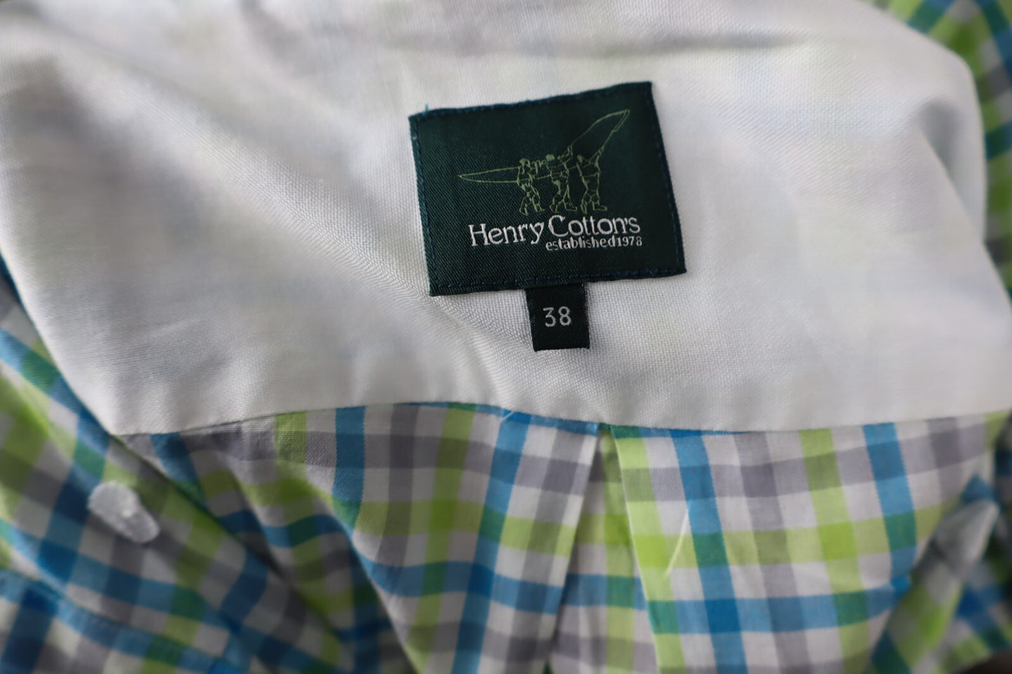 HENRY COTTON'S CAMICIA UOMO TG. 38 MAN CASUAL VINTAGE SHIRT COTONE COTTON