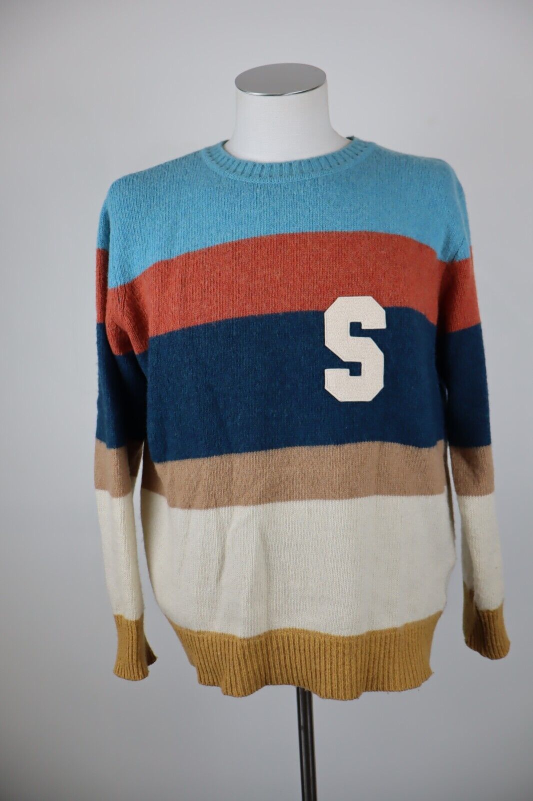 SUNDEK MAGLIONE LANA WOOL VINTAGE UOMO Tg. S MAN SWEATER CASUAL