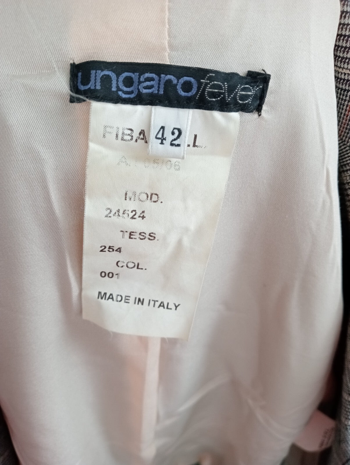 UNGARO FEVER BLAZER GIACCA DONNA LANA WOOL Tg 42 WOMAN CASUAL VINTAGE JACKET